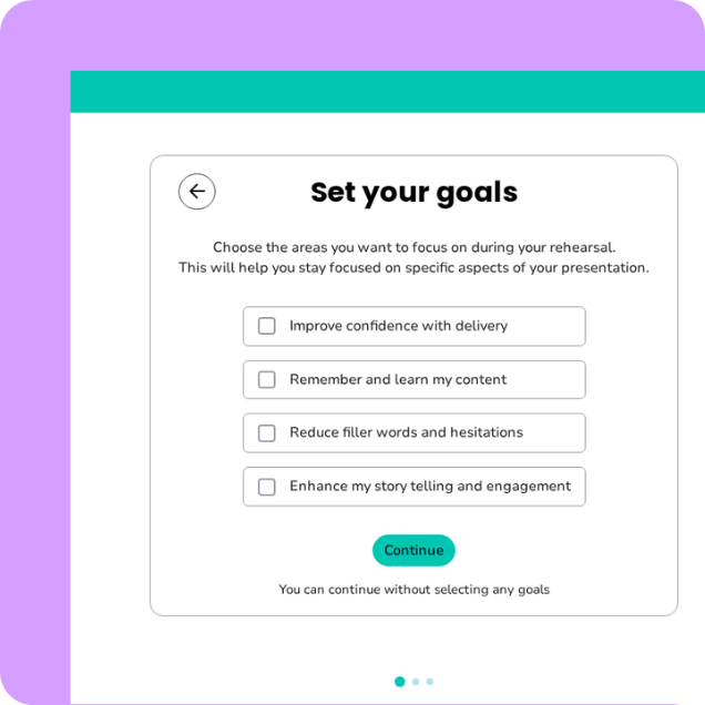 Genio Present - set goals